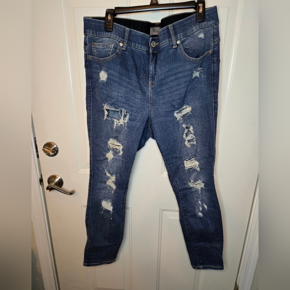 Torrid Bombshell Skinny Ripped Jeans